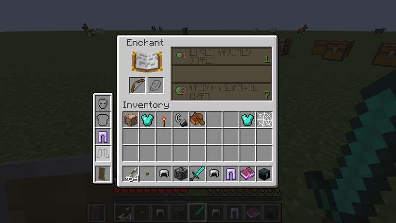 Example on enchantment table