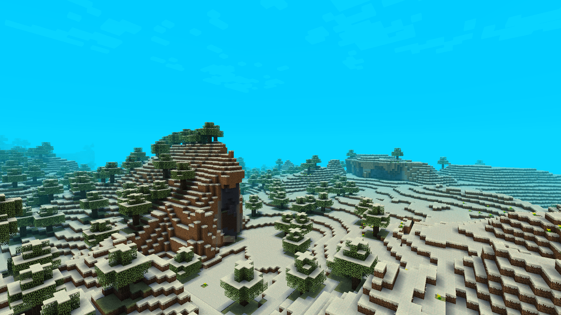 What a typical Alpha One Twelve world looks like in Winter Mode. (played on 1.2.1)