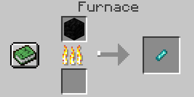 smelting recipe of coal block to diamond shard, can also be done in a blast furnace