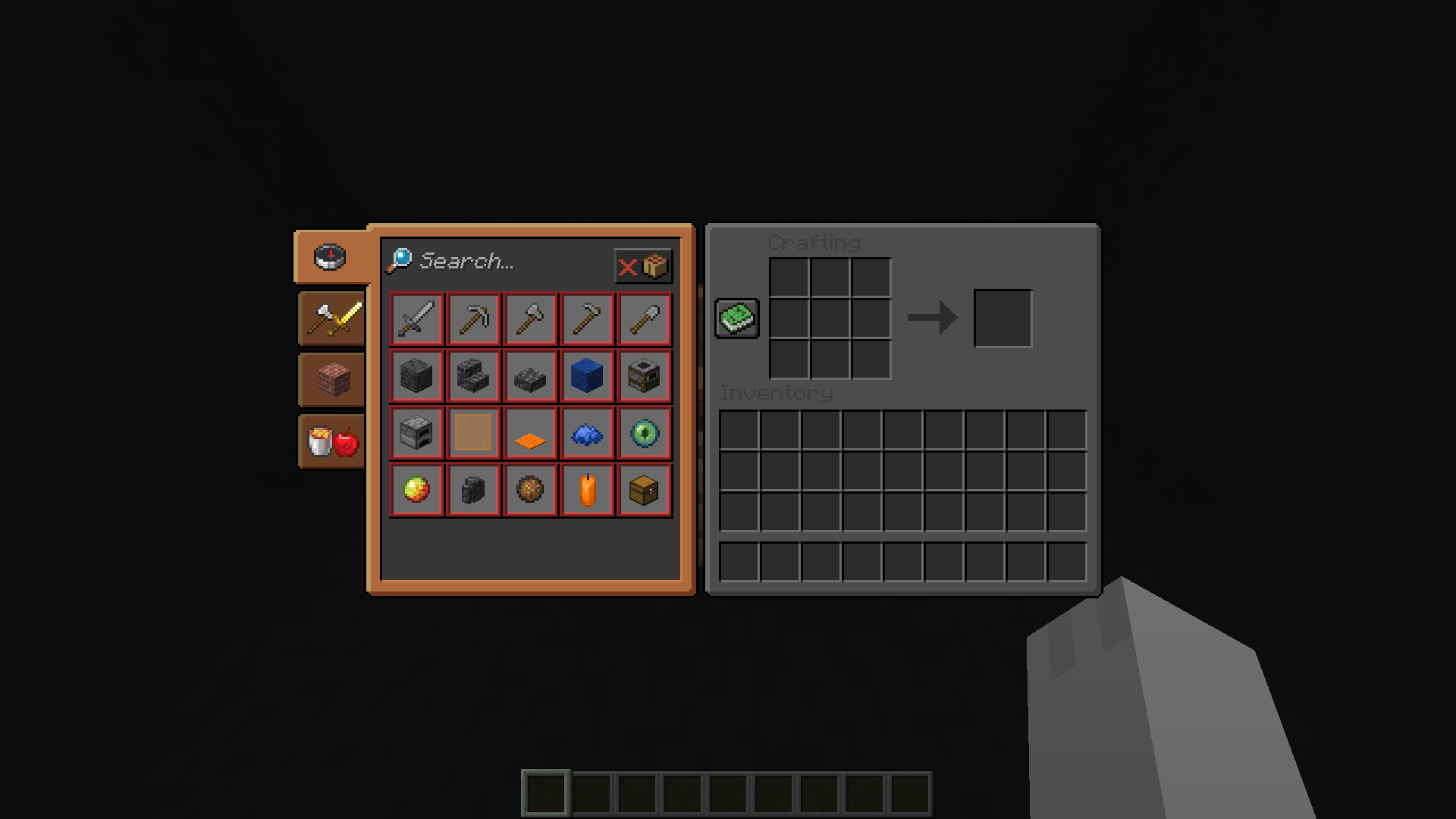 Hand gui. Первый gui. Minecraft hands gui.