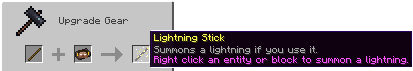 Lightning Stick Smithing Recipe