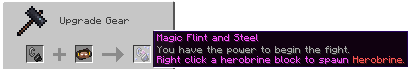 Magic Flint and Steel Smithing Recipe