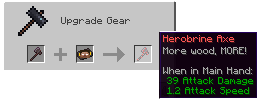 Herobrine Axe Smithing Recipe