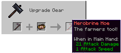 Herobrine Hoe Smithing Recipe