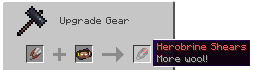 Herobrine Shears Smithing Recipe