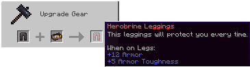 Herobrine Leggings Smithing Recipe