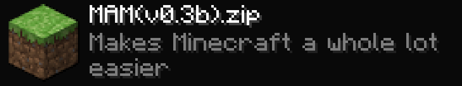 An image showing that resource packs without icons have the Minecraft grass block.