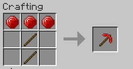 Ruby Pickaxe Recipe