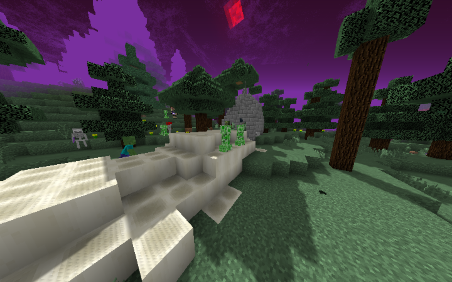 You'll find MANY structures in your world, some even being in the air!