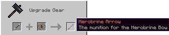 Herobrine Arrow Smithing Recipe