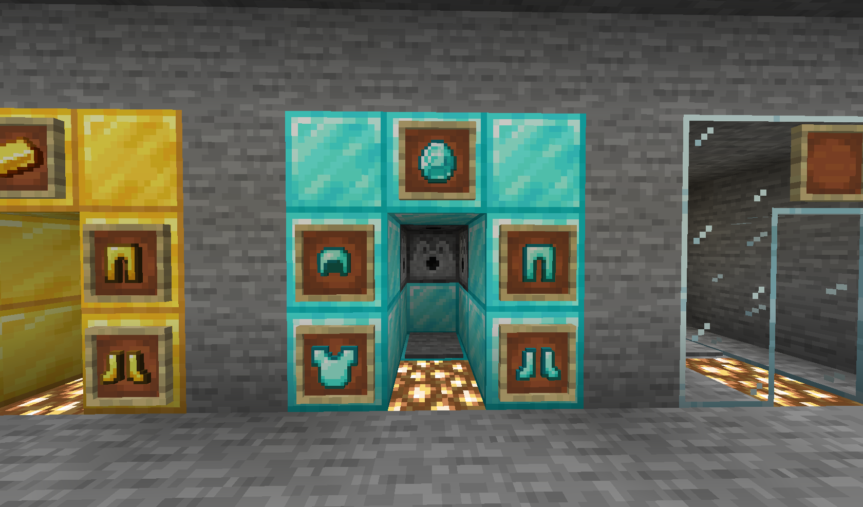 Tweaked diamond armor and tools to fit the colours of diamond