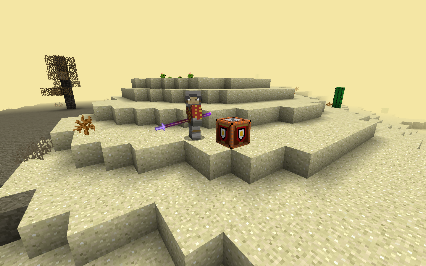 Hire guards using crowns (made by smelting gold nuggets) and protect your base!