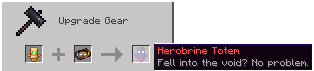 Herobrine Totem Smithing Recipe