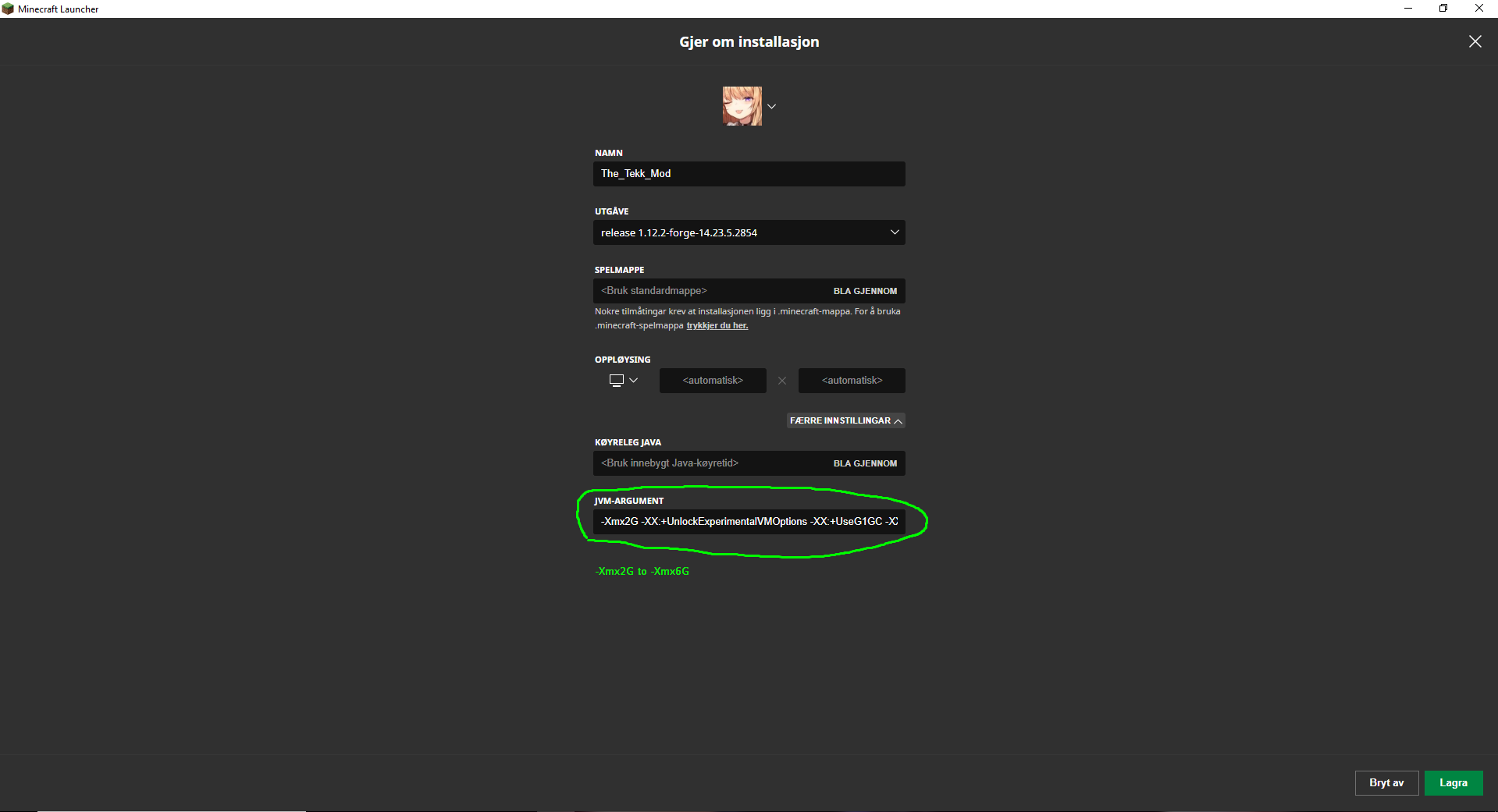 Thumbnail how to change how much ram the mode should start with recommended and seat it on 6G