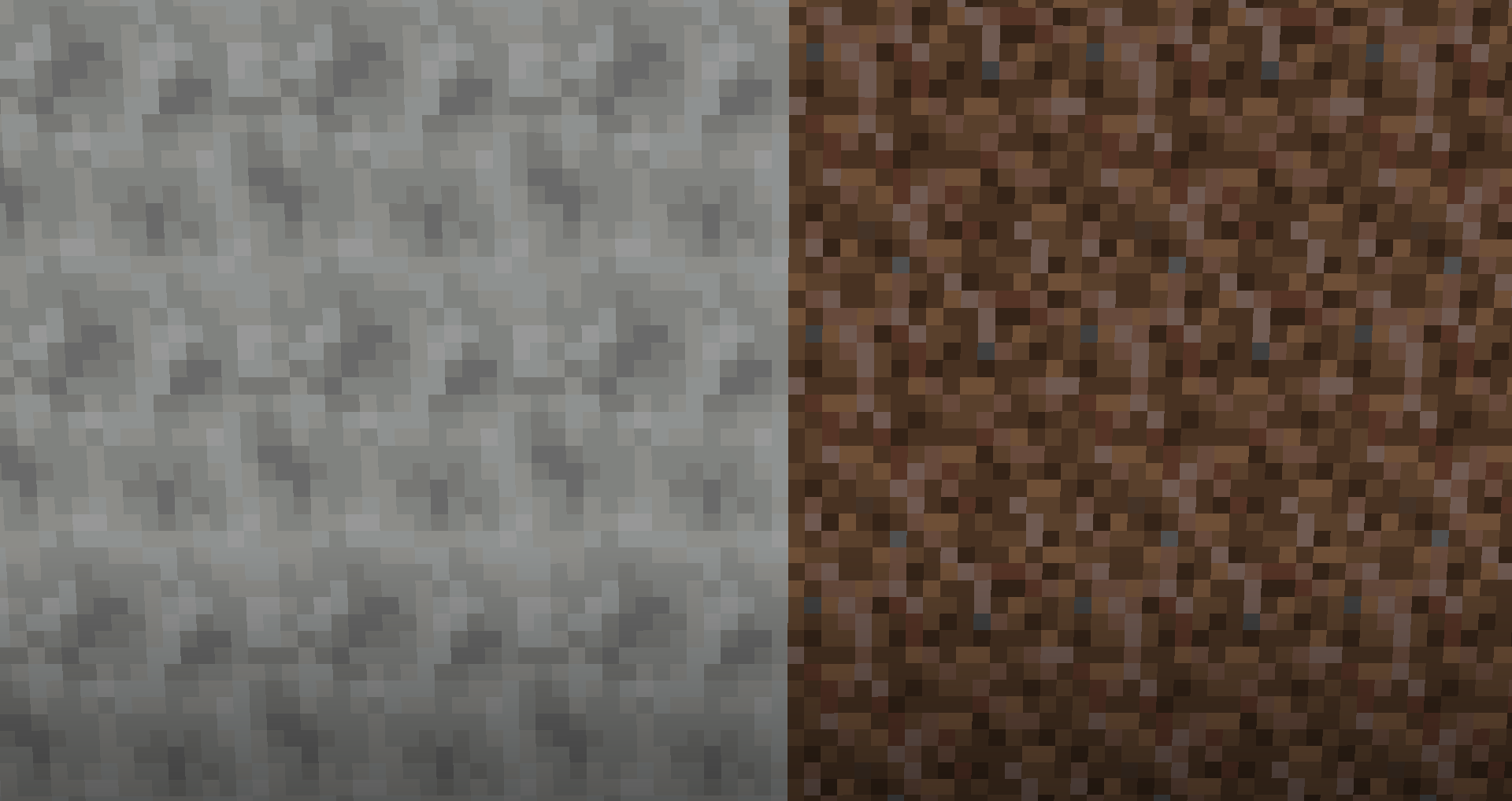 calcite and rooted dirt retextures