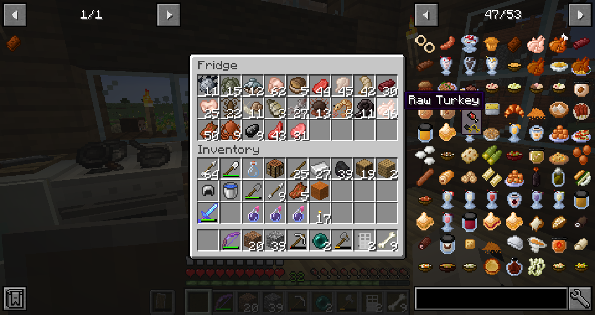 Another in-game screenshot of some more food! (Tektopia in the bg)