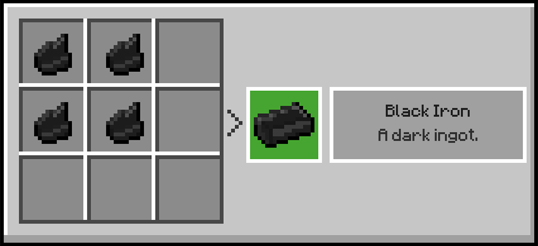 Black Iron Ingot Recipe