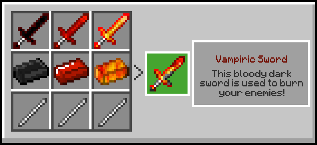 Vampiric Sword Recipe