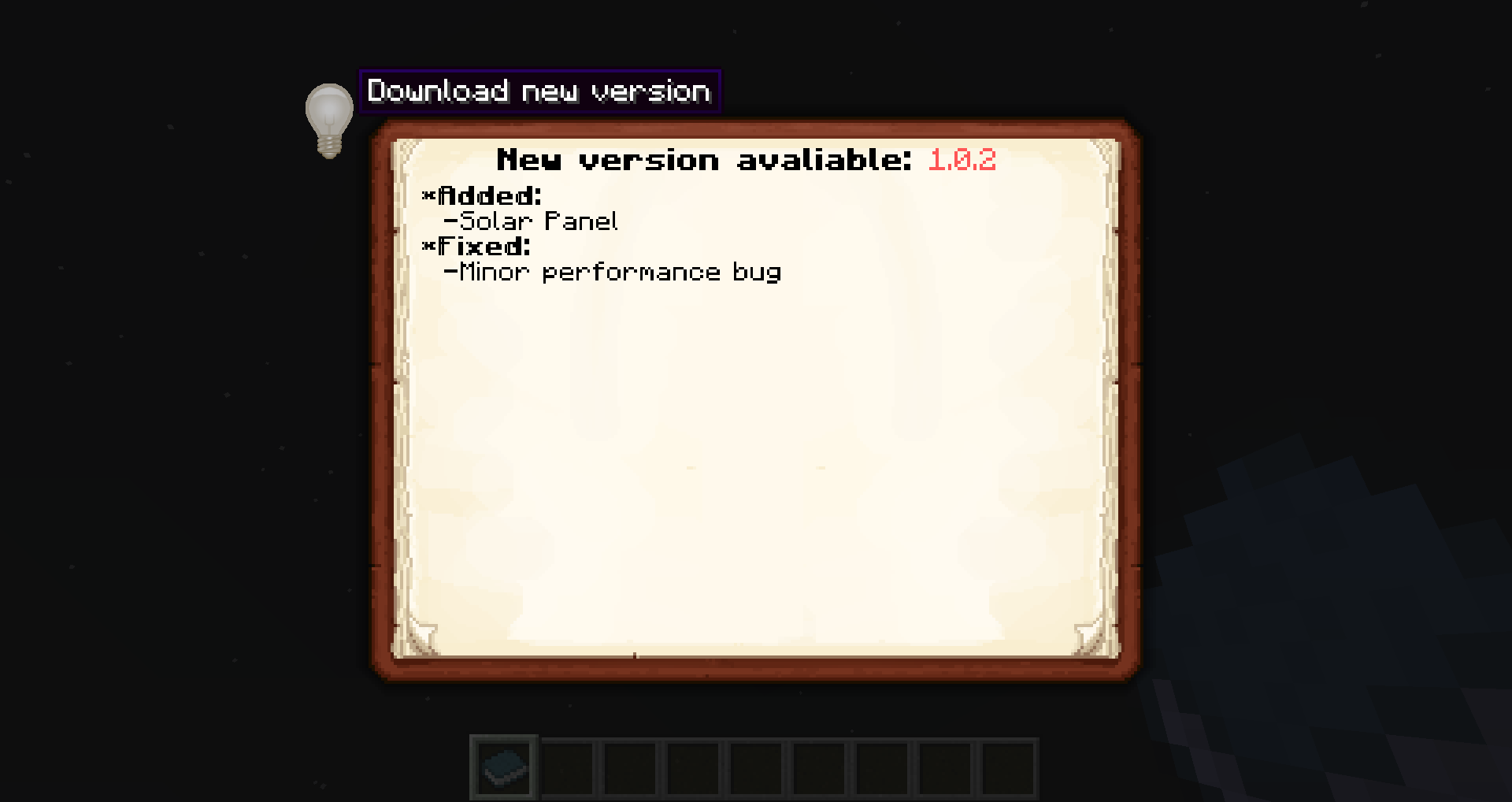 Changelog GUI