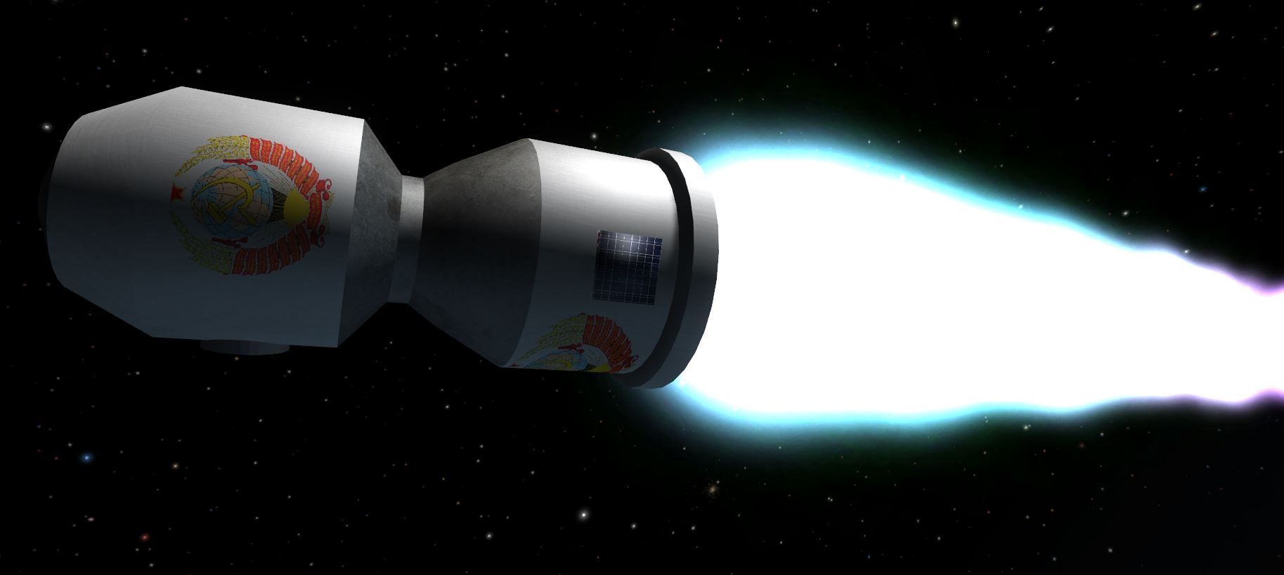 Soyuz 3rd stage in space