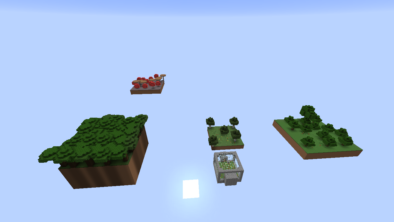 Forest and Mushroom skyblocks