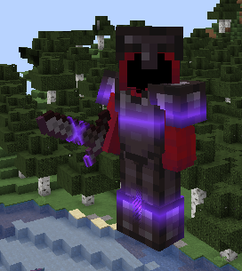 Netherite armor + sword (enchanted)