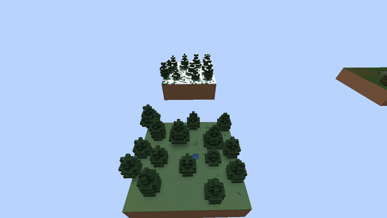 Snow taiga and normal taiga skyblocks