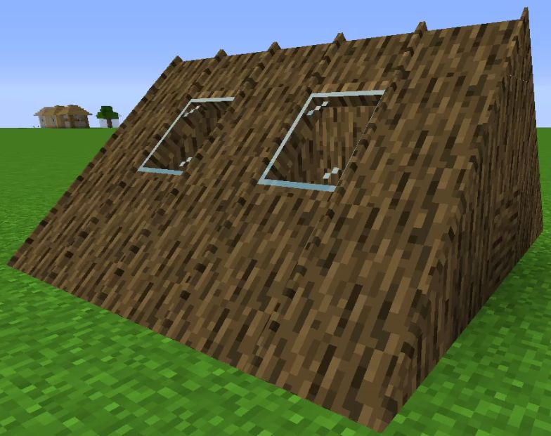 This is my Roof creation, build with new blocks, added by the Modpack