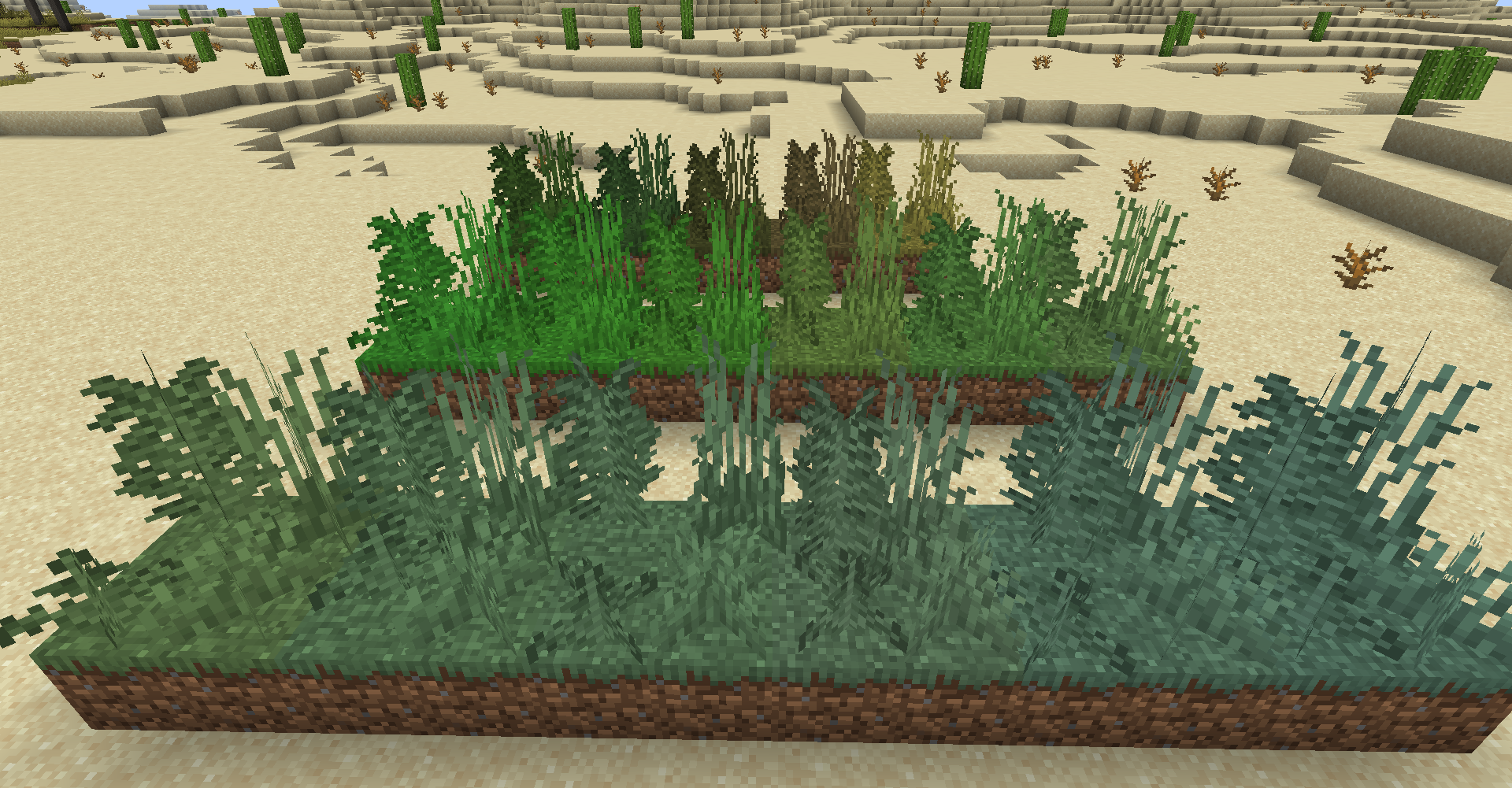 Ferns and grass in all colors!