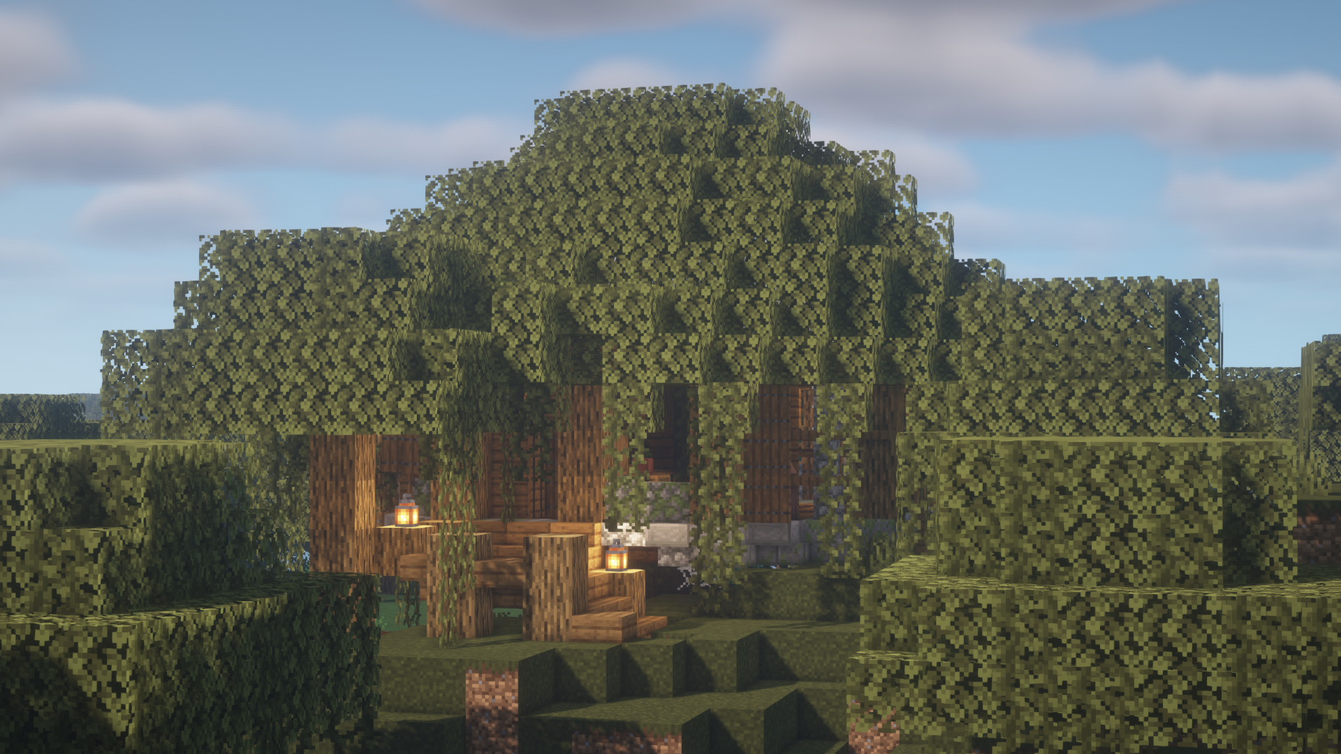 Witch Hut can be found in swamps, it is a very spooky place with cool loot, witch and captured Villager!
