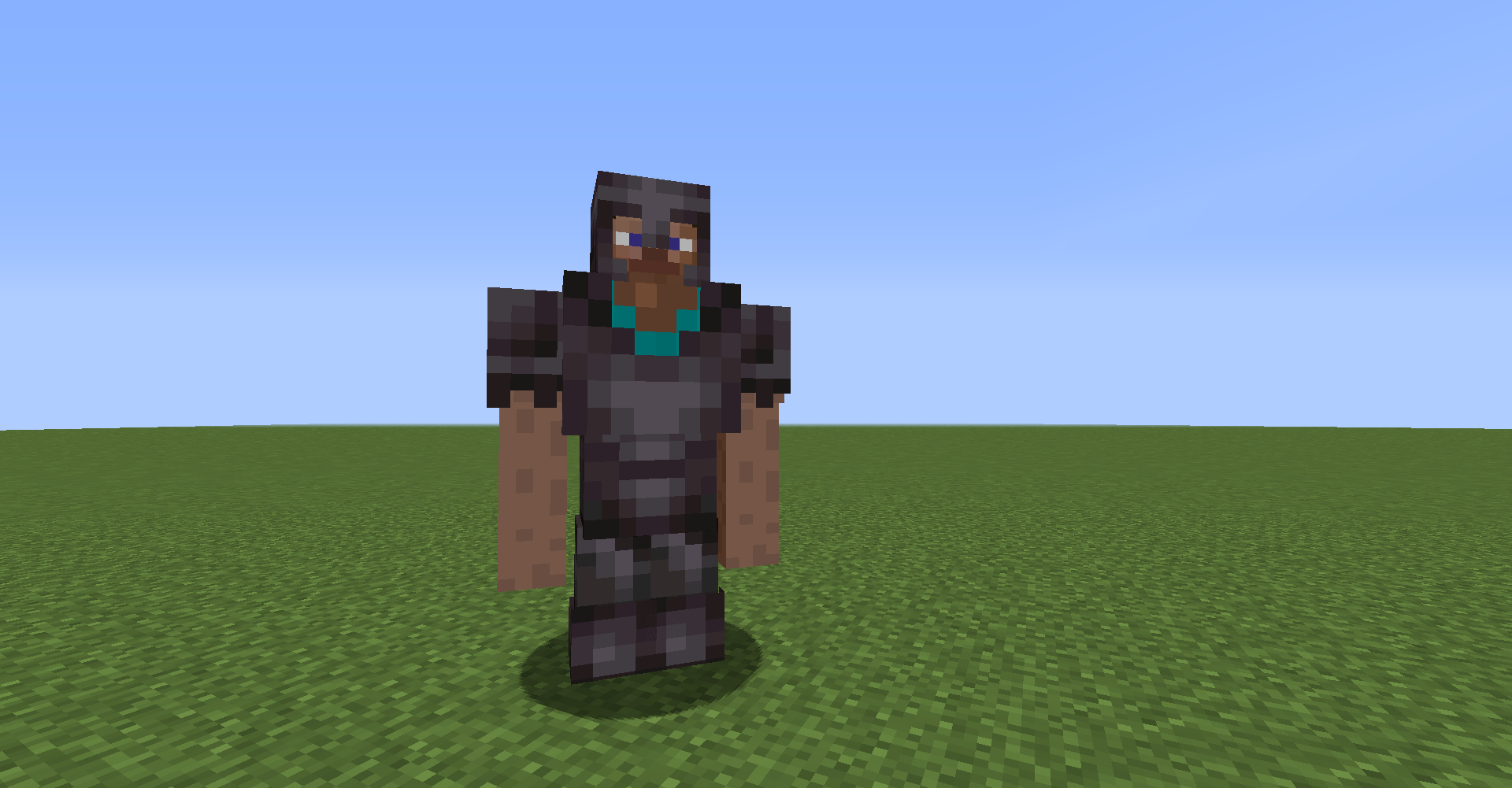 steve golem with netherite armors