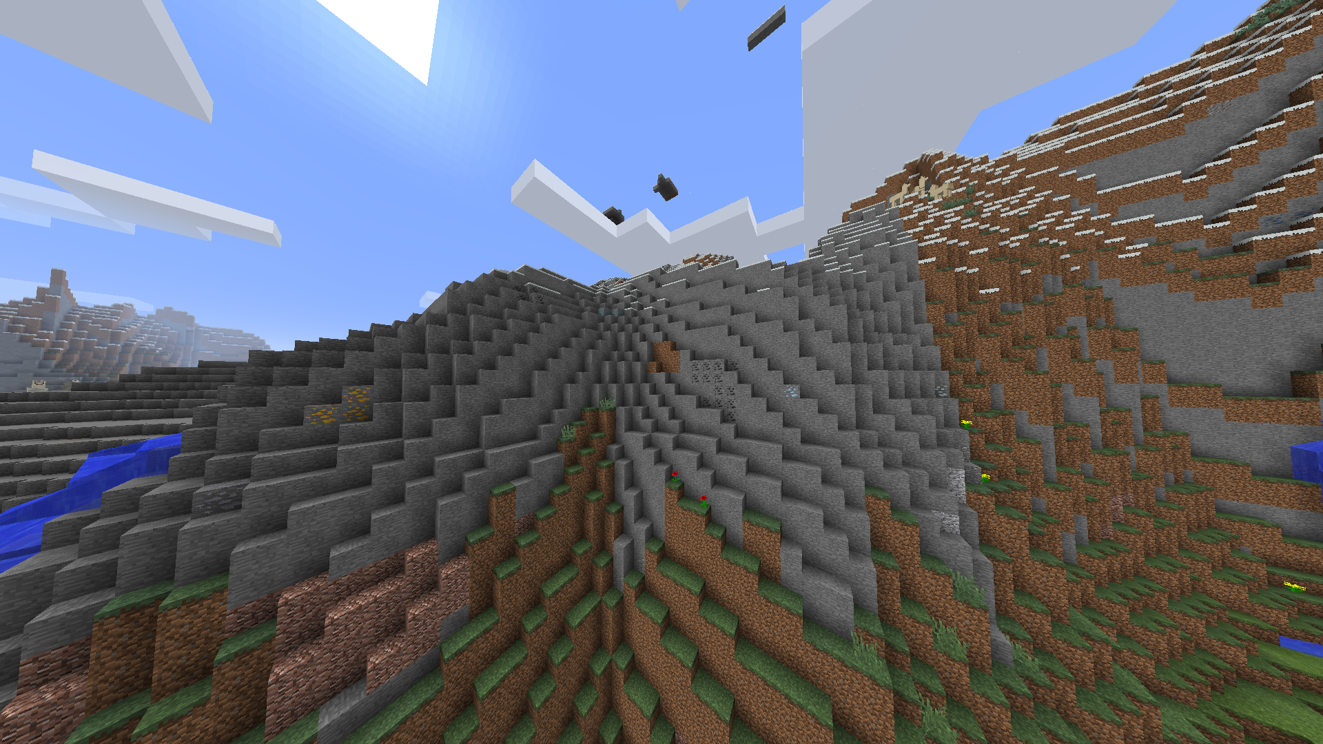 Generation of some ores in the overworld.