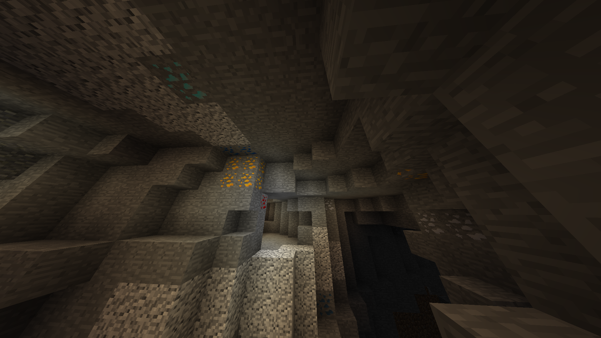Generation of some ores in the overworld.