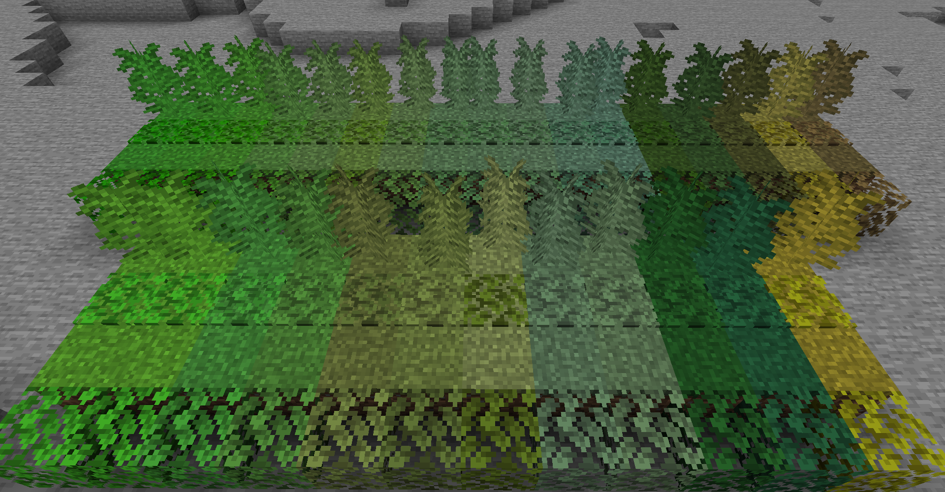 All biome colors including all traverse biome colors