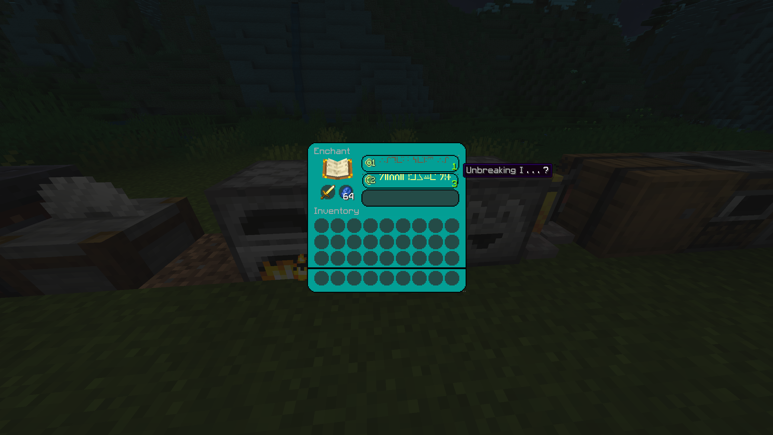 custom enchantment table ui