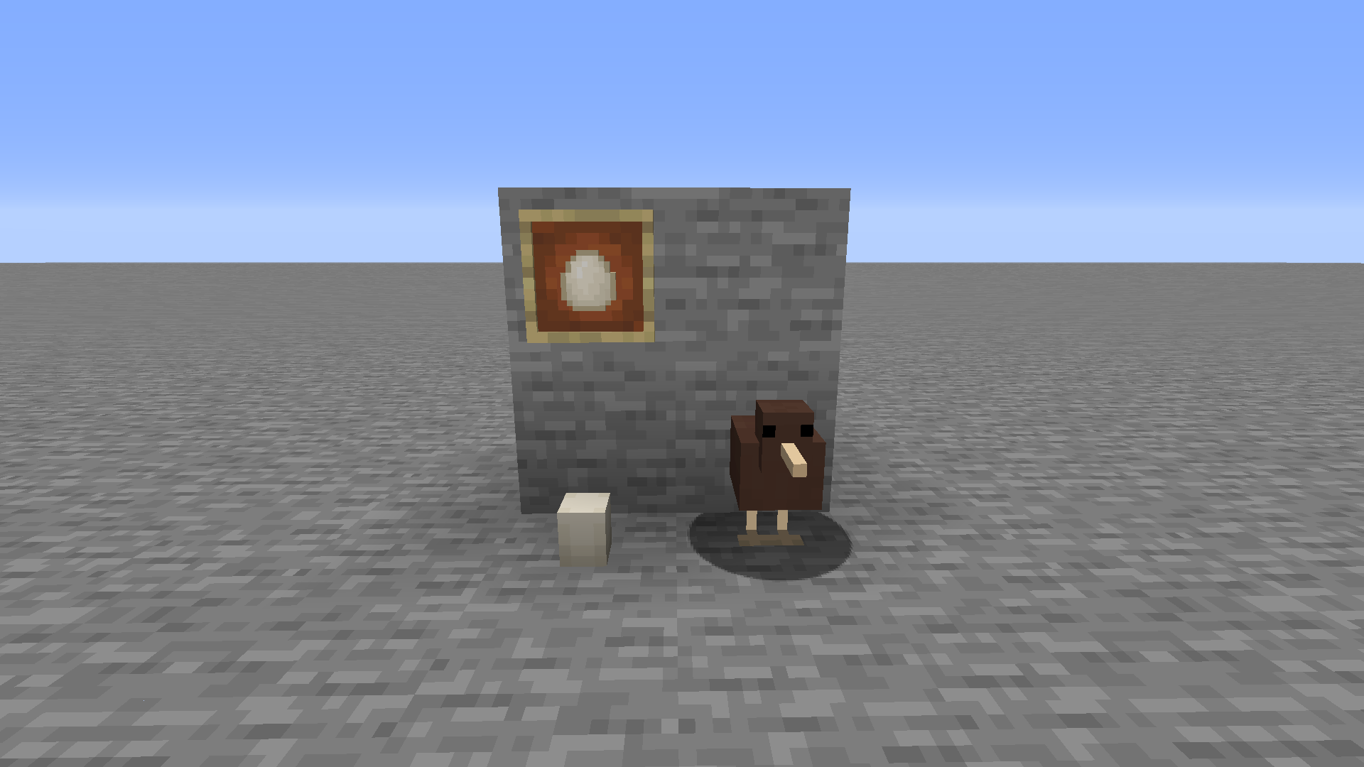 A cute little Kiwi, feed it sweet berries and it will lay and egg.