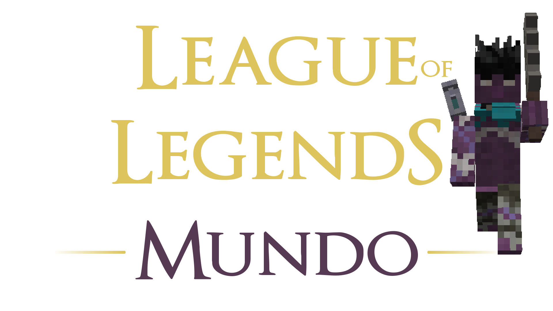 League of Legends logo built in Minecraft — Steemit