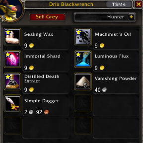 Vendor Tab