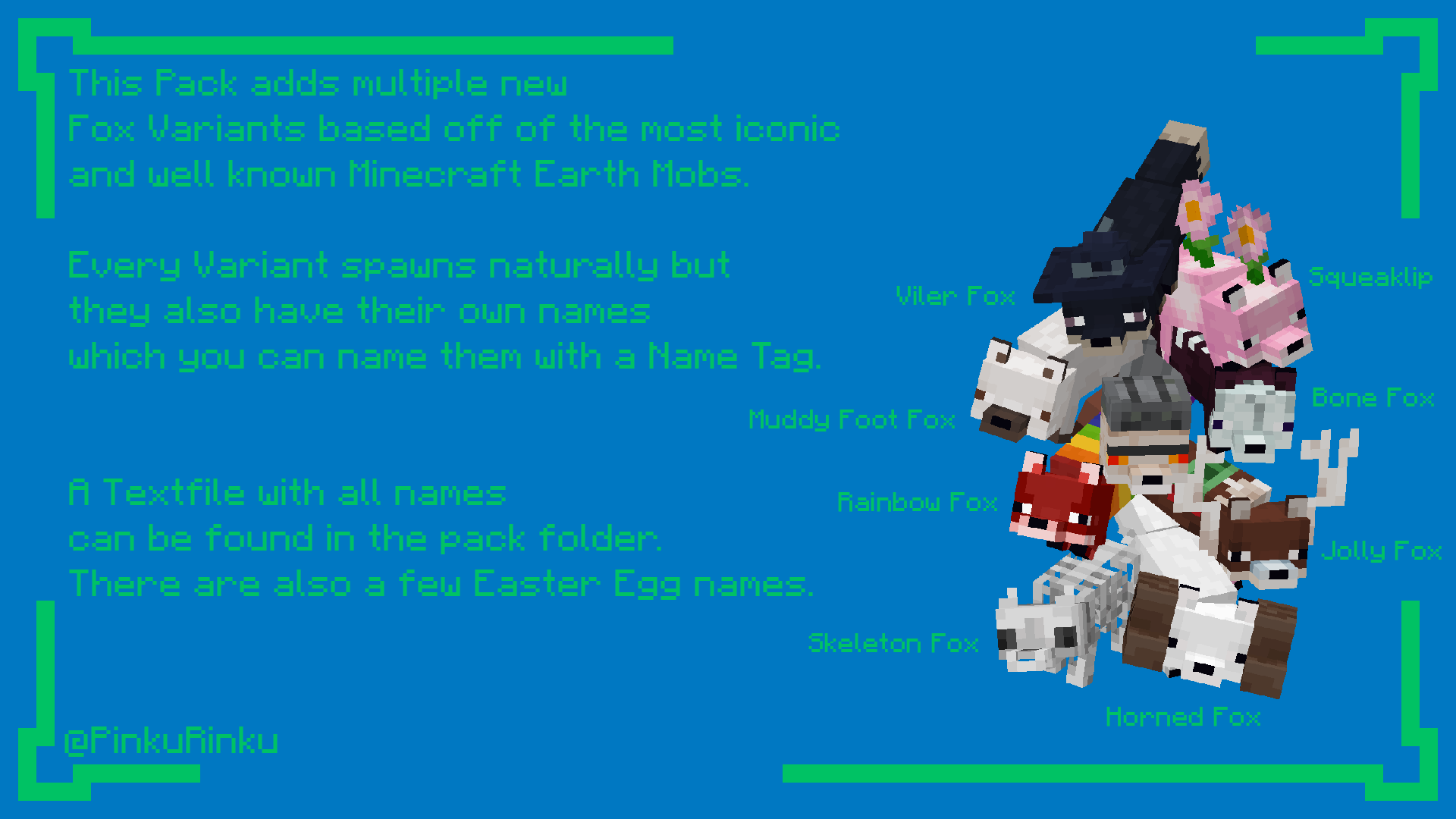 Earth Foxes Minecraft Texture Pack