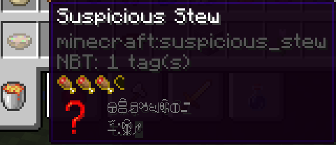 Thumbnail Potion tooltip on other stuff that can give potion effect other than potion items.
Suspicious Stew potion effect is hidden for more fun :P