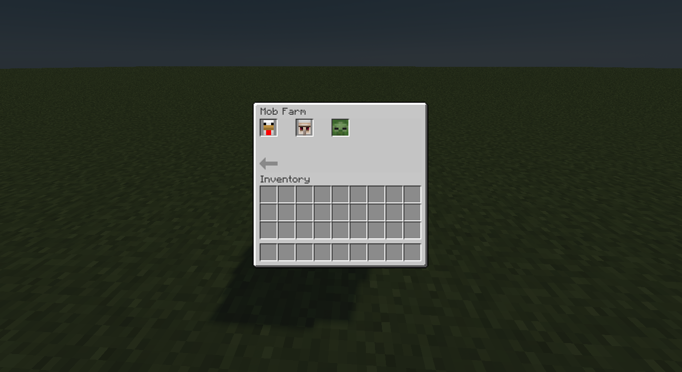 Select Mob Type Menu