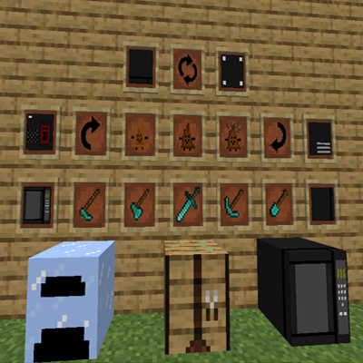 Aqui se muestran los items del mod 1.0.0