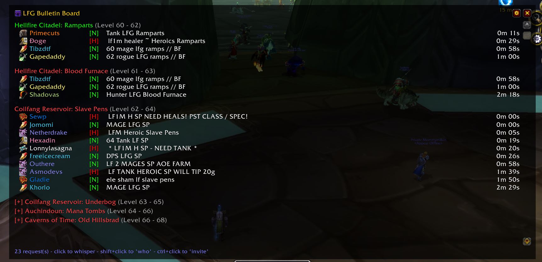 Guild recruitment in trade chat