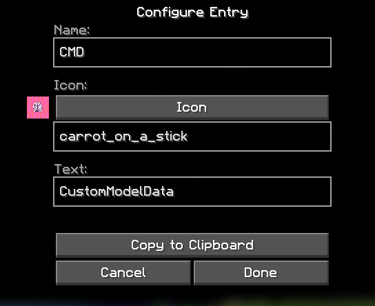 Entry Config
