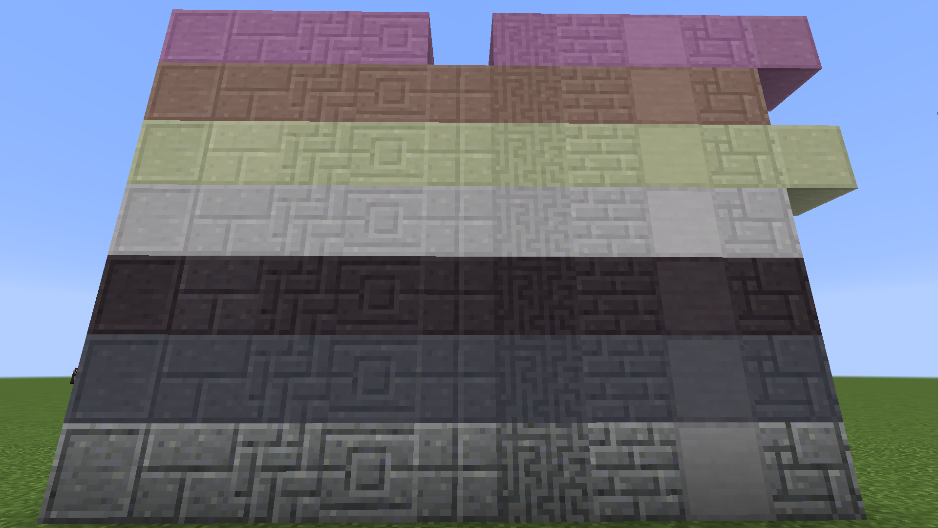 New Purpur, End Stone, Granite, Andesite, Diorite, Basalt, Blackstone Blocks