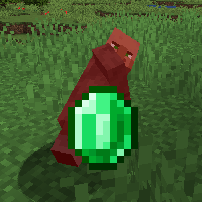 Villager Drops Emeralds