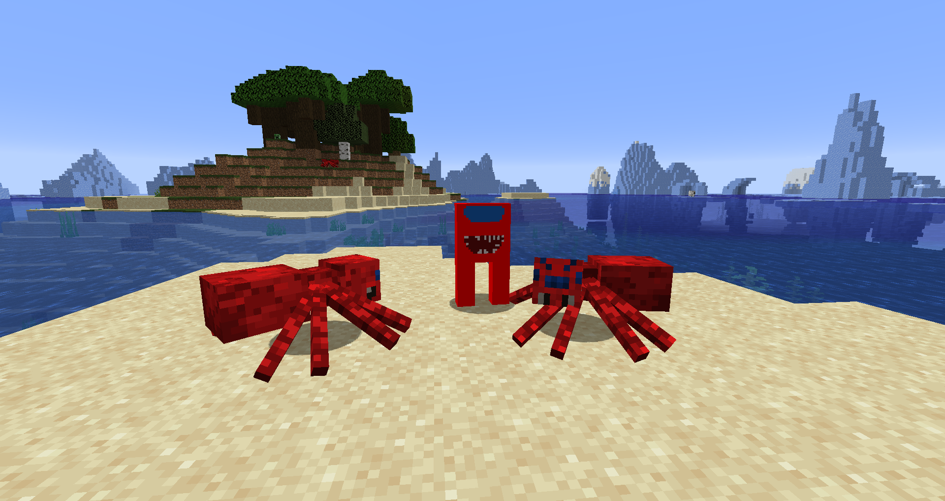 Spiders with amogus
