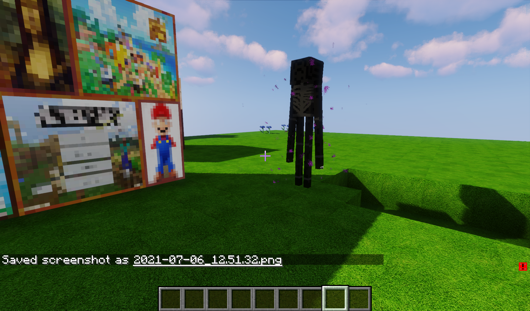 enderman and paintings