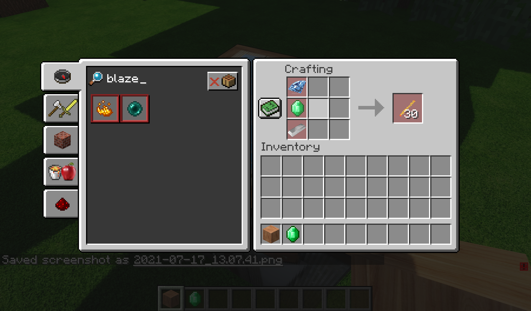 blaze rod recipe