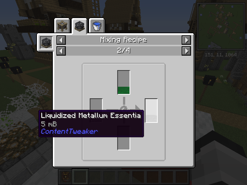 Mixing liquidized essentia with Ember's mixer